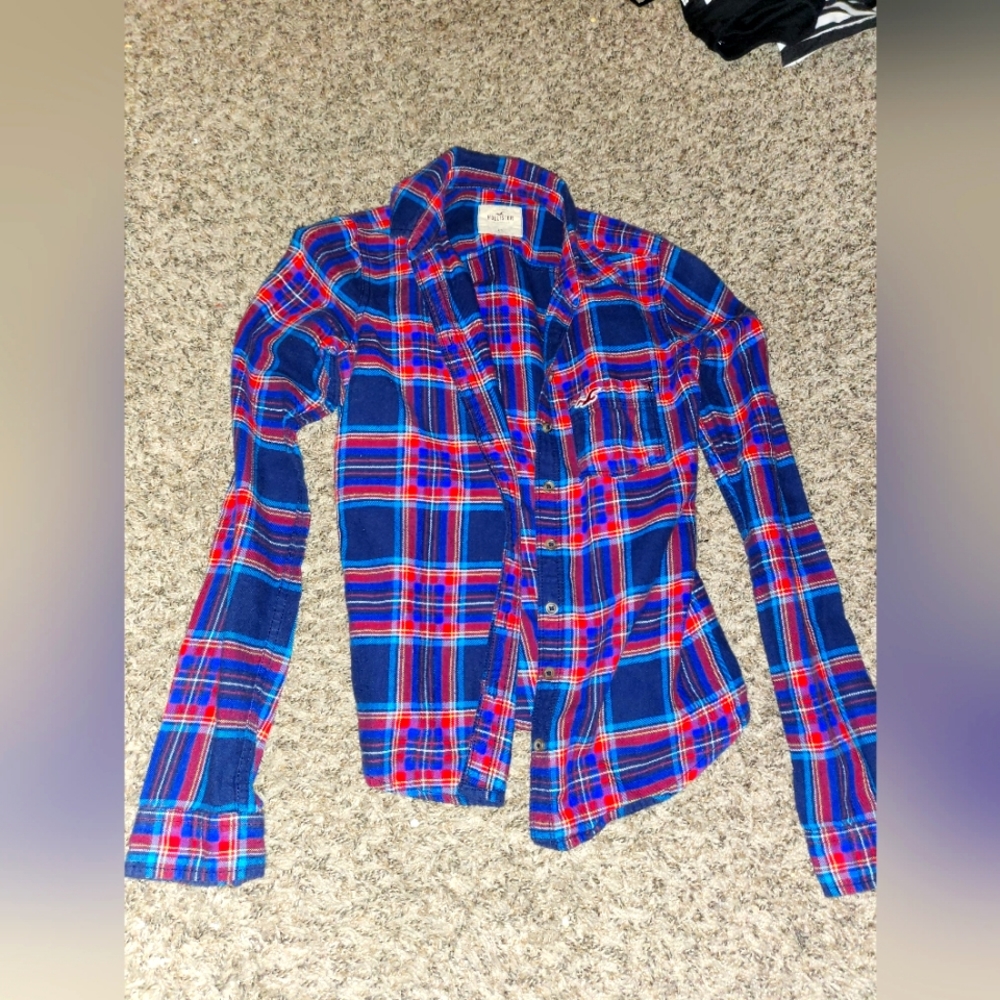 Hollister Plaid Long Sleeve Button Shirt (XS)(DEADSTOCK)(NWOT)